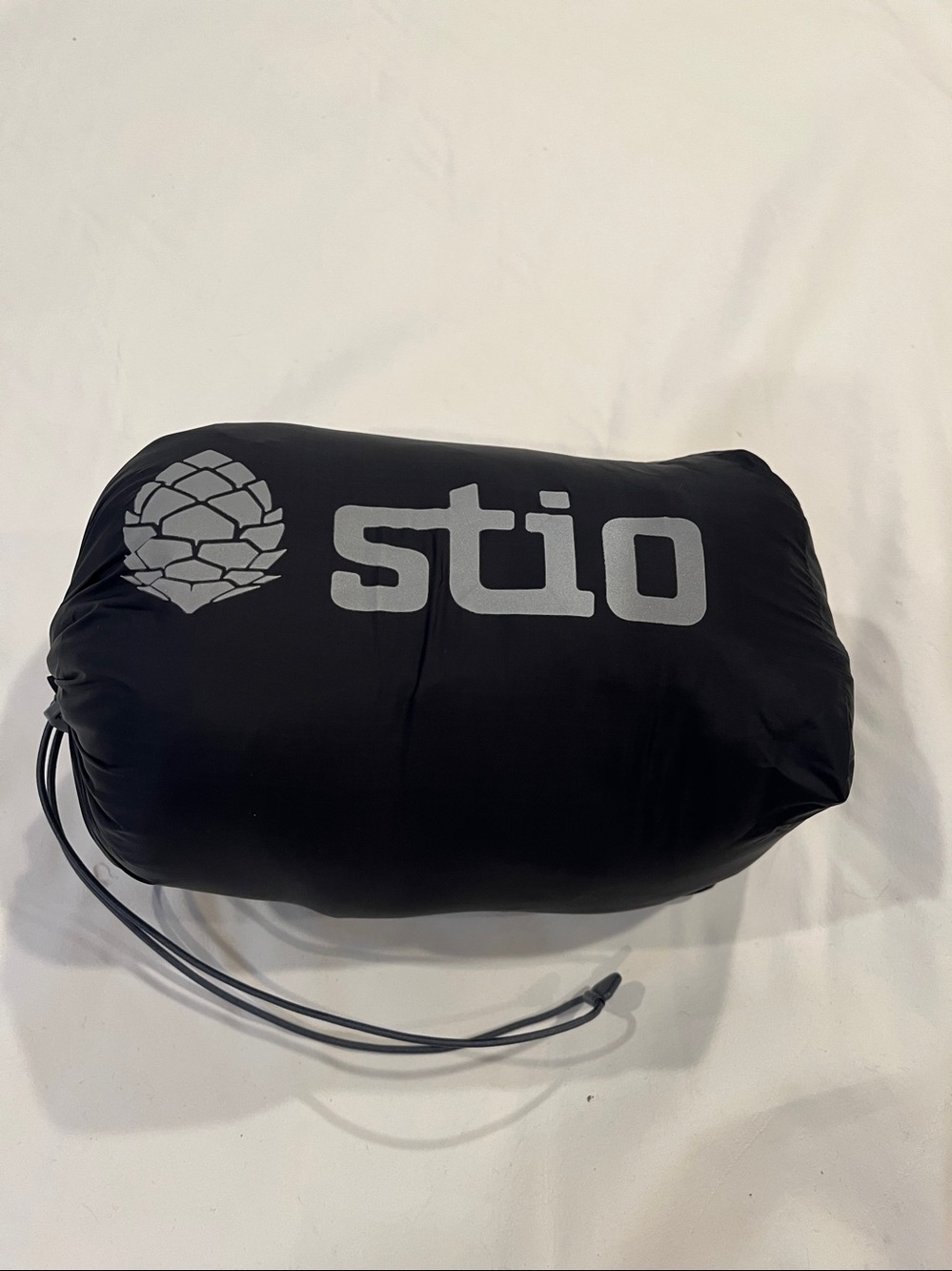 Stio Men's Hooded Packable Goose Down Vest Cream With Blue Lining - Picture 13 of 14